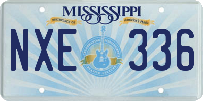 MS license plate NXE336
