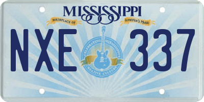 MS license plate NXE337