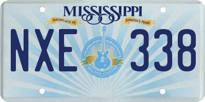 MS license plate NXE338