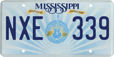 MS license plate NXE339