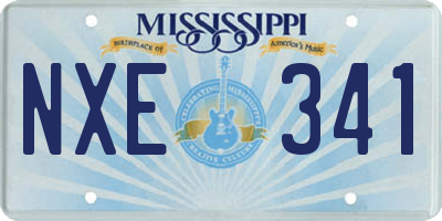 MS license plate NXE341