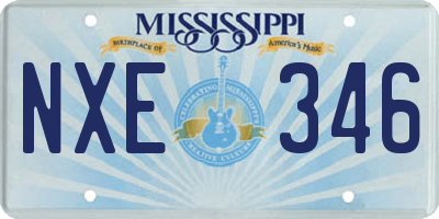 MS license plate NXE346