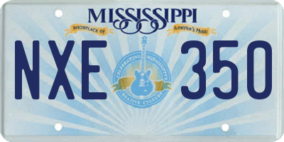 MS license plate NXE350