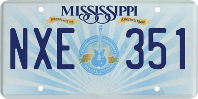 MS license plate NXE351