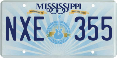 MS license plate NXE355
