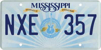 MS license plate NXE357