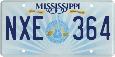 MS license plate NXE364