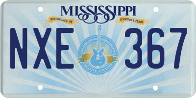 MS license plate NXE367