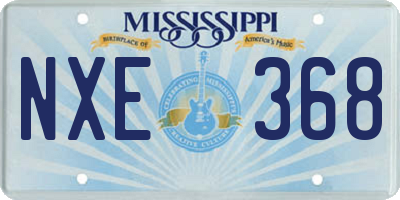 MS license plate NXE368