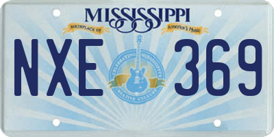 MS license plate NXE369