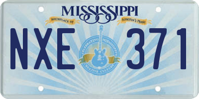 MS license plate NXE371