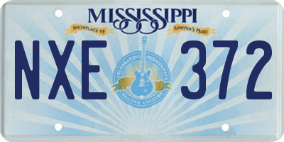 MS license plate NXE372