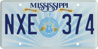 MS license plate NXE374