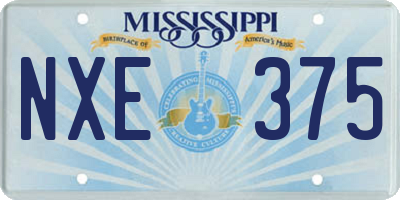 MS license plate NXE375