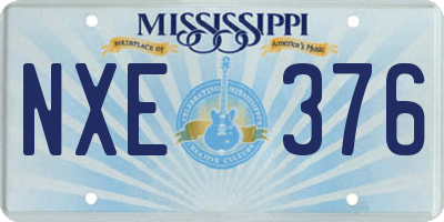 MS license plate NXE376