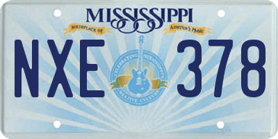 MS license plate NXE378