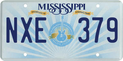 MS license plate NXE379