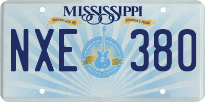 MS license plate NXE380