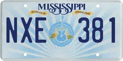 MS license plate NXE381