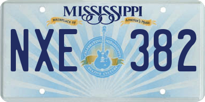 MS license plate NXE382
