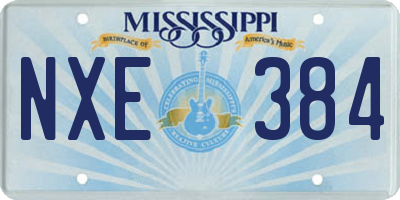 MS license plate NXE384