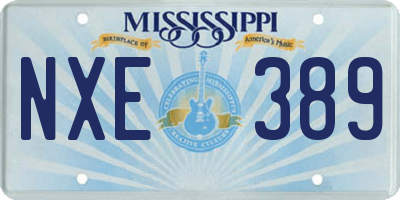 MS license plate NXE389