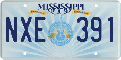 MS license plate NXE391
