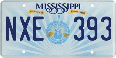 MS license plate NXE393