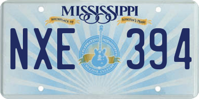 MS license plate NXE394