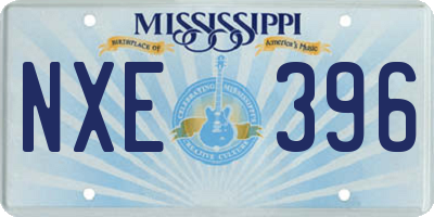 MS license plate NXE396