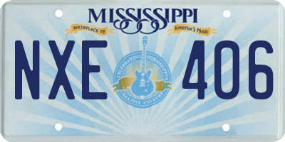 MS license plate NXE406