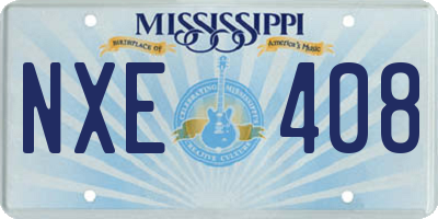 MS license plate NXE408