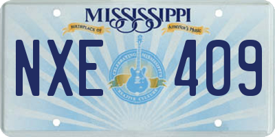 MS license plate NXE409
