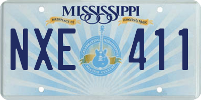 MS license plate NXE411