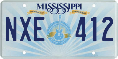 MS license plate NXE412
