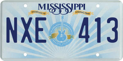 MS license plate NXE413