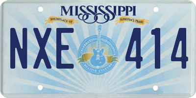MS license plate NXE414