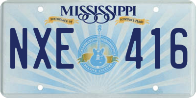 MS license plate NXE416