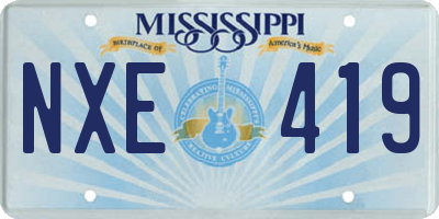 MS license plate NXE419