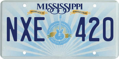 MS license plate NXE420