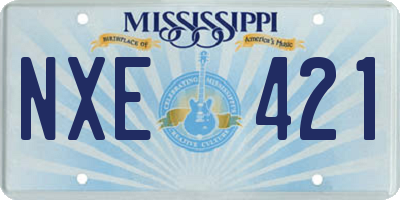 MS license plate NXE421