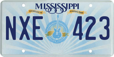 MS license plate NXE423