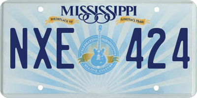 MS license plate NXE424