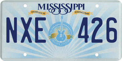 MS license plate NXE426