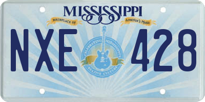 MS license plate NXE428
