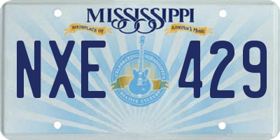 MS license plate NXE429