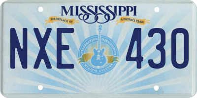 MS license plate NXE430
