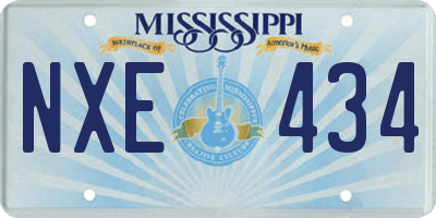 MS license plate NXE434
