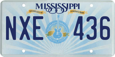 MS license plate NXE436