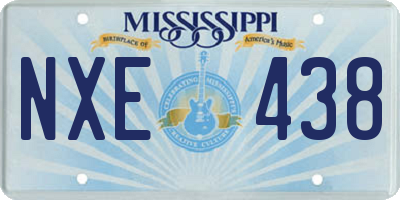 MS license plate NXE438